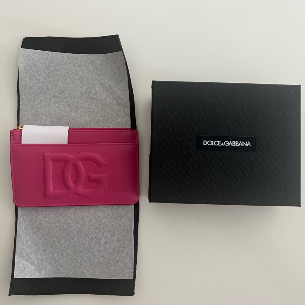 Medium calfskin DG Logo card holder